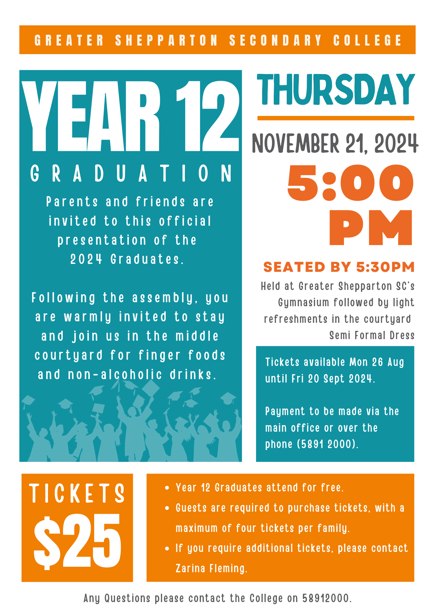 Year 12 Graduation Flyer